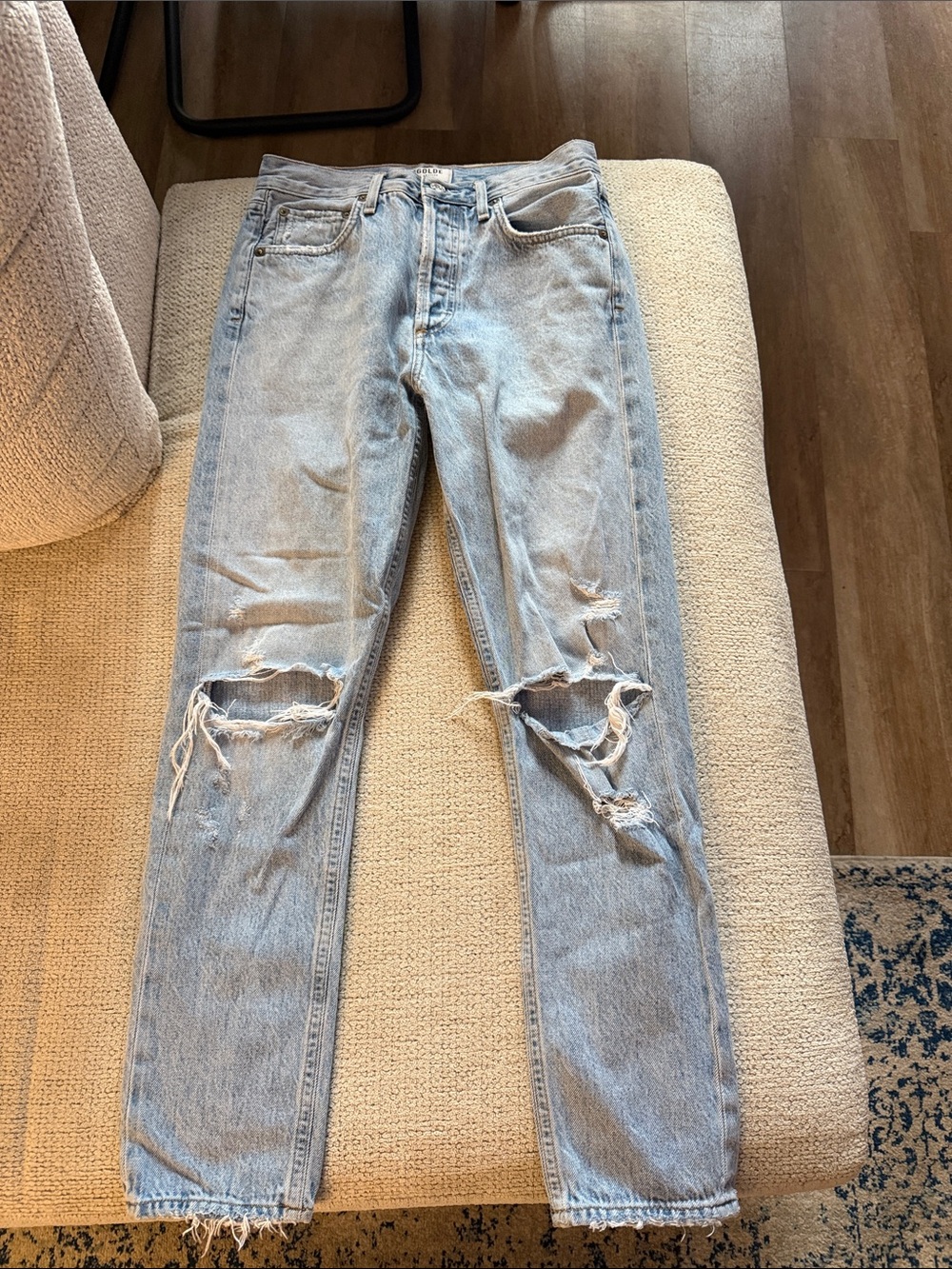 AGOLDE Jamie Light Blue Distressed Women’s Jeans